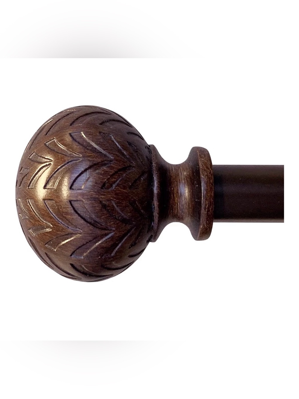 Hermosa Adjustable Curtain Rod Set, Walnut (NEW) - Picture 5 of 10